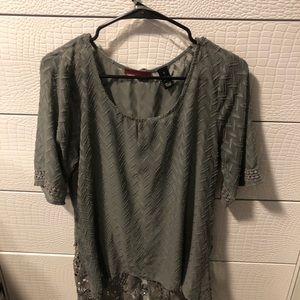 BKE grey sheer top